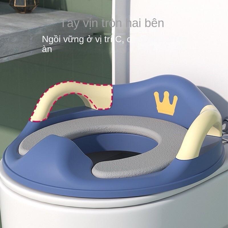  Bệ Lót Bồn Cầu Cho Bé Chất Liệu Nhựa Pvc Cao Cấp Có Tay Nắm Cho Bé Kèm Đệm  DK220 