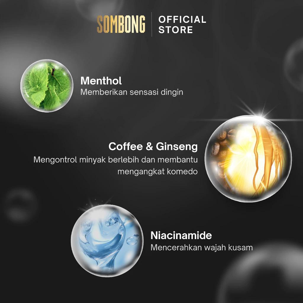 SOMBONG 5-in-One Face Wash Low pH untuk Semua Jenis Kulit dengan Varian Barrier Care Ceramide NP dan Coffee Ginseng