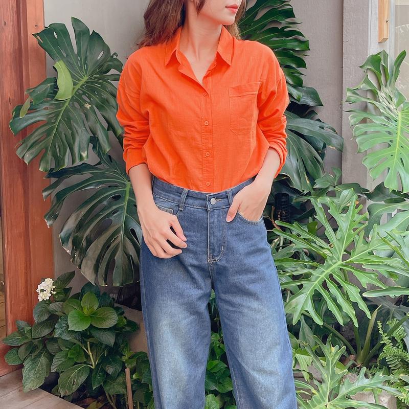 Áo Sơ Mi Dành Cho Nữ Freesize Form Rộng Vừa Chất Linen Đũi | SUBICI Nữ Women