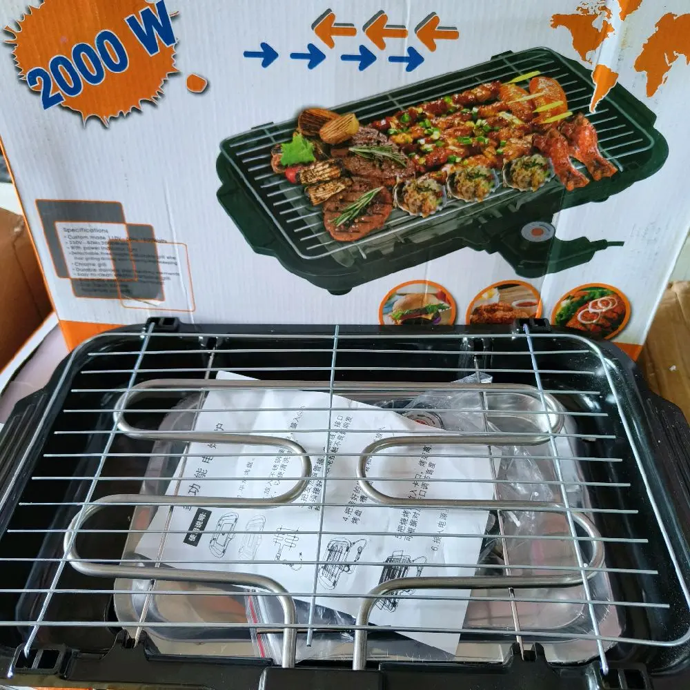 Bếp Nướng Điện Không Khói Electric Barbecue Grill - 29 x 48 cm - 2000w - Đài Loan - Bếp Điện, Nướng Thịt