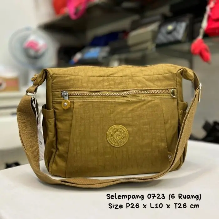 SEMWADAYA || Tas Selempang Wanita KIPLING Polos Import #0723 - Gold || PREMIUM