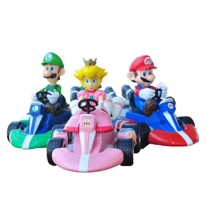 Xe Đua Kéo Lùi Xe Cẩu Động Cơ Bốn Bánh, Super Mario, 12cm, Đồ Chơi Mô Hình 7 Kiểu 4