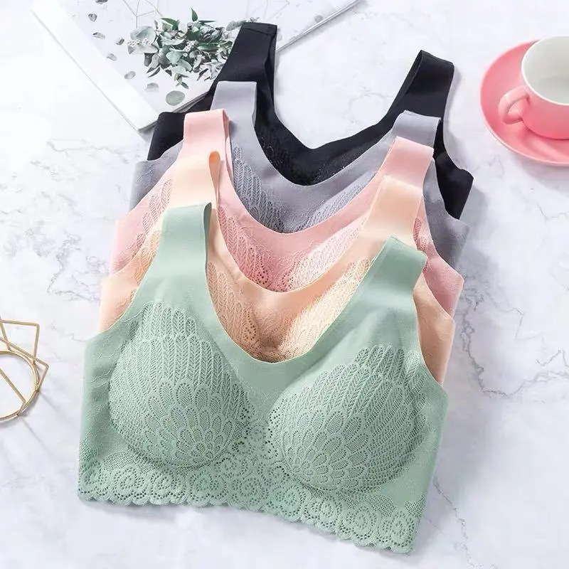 Bra Wanita Motif Bunga Model Push Up Seamless Import 1160