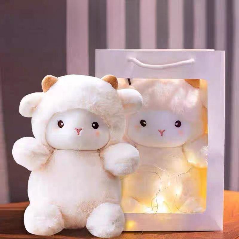 Thú Nhồi Bông Cừu Búp Bê Siêu Dễ Thương 23CM Gấu Bông Mềm Hợp làm Quà tặng Toy Thú Bông Đồ Chơi