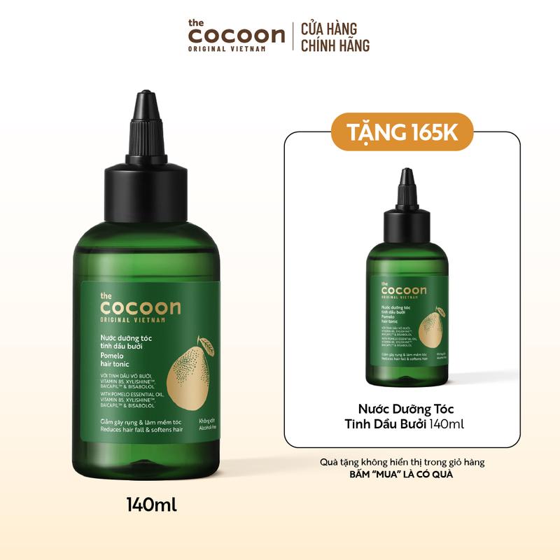 [CHẢNH][COMBO MUA 1 TẶNG 1] Cải tiến mới - Nước dưỡng tóc tinh dầu bưởi Cocoon ngăn ngừa gãy rụng và hỗ trợ mọc tóc 140ml TẶNG Nước dưỡng tóc tinh dầu bưởi Cocoon 140ml