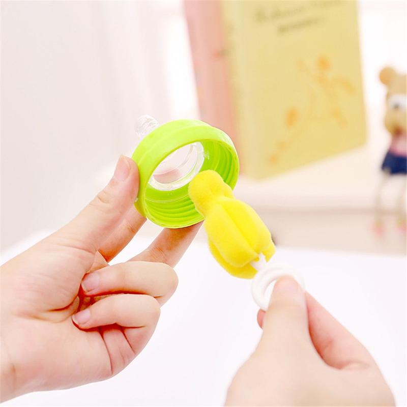 7pcs Home Spout Cup Washing Rotating Clean Sponge Bottle Brush Baby Nipple 5