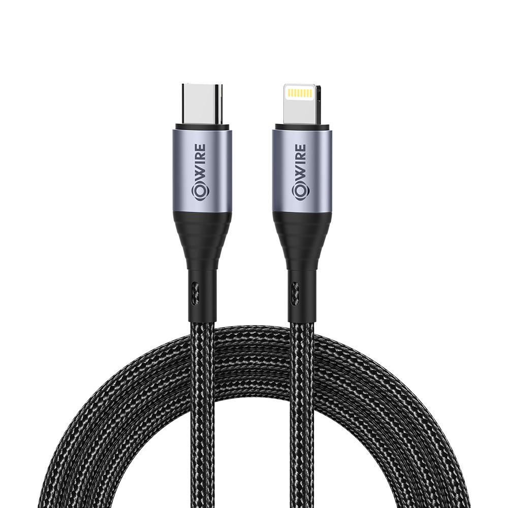 [Owire Official] สายชาร์จ PD20W สายถักไนล่อน Type C to Lightning  สำหรับ IOS