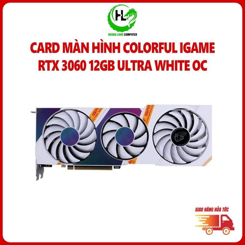 Card màn hình VGA Colorful iGame GeForce RTX 3060 12GB Ultra White OC GDDR6 màu trắng 3 fan - chính hãng bảo hành 36 tháng