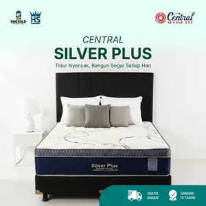 Spring Bed Kasur Central Silver Plus – Kasur Nyaman, Empuk, dan Tahan Lama, Pocket Spring System 10 Tahun Garansi