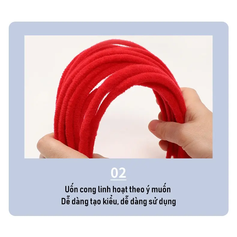 Kẽm nhung uốn tóc RUFFLED,kẽm nhung sợi to uốn tóc xoăn rối phồng, kẽm nhung uốn PREMLOCK 3