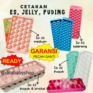 Cetakan Es Batu Bulat 33 Sekat / Slot | Alat Cetak Es Jelly Pudding Pugin Agar | Tempat Cetakan Minuman Es Batu Ice Tray Serbaguna Multifungsi Cream Kitchenware