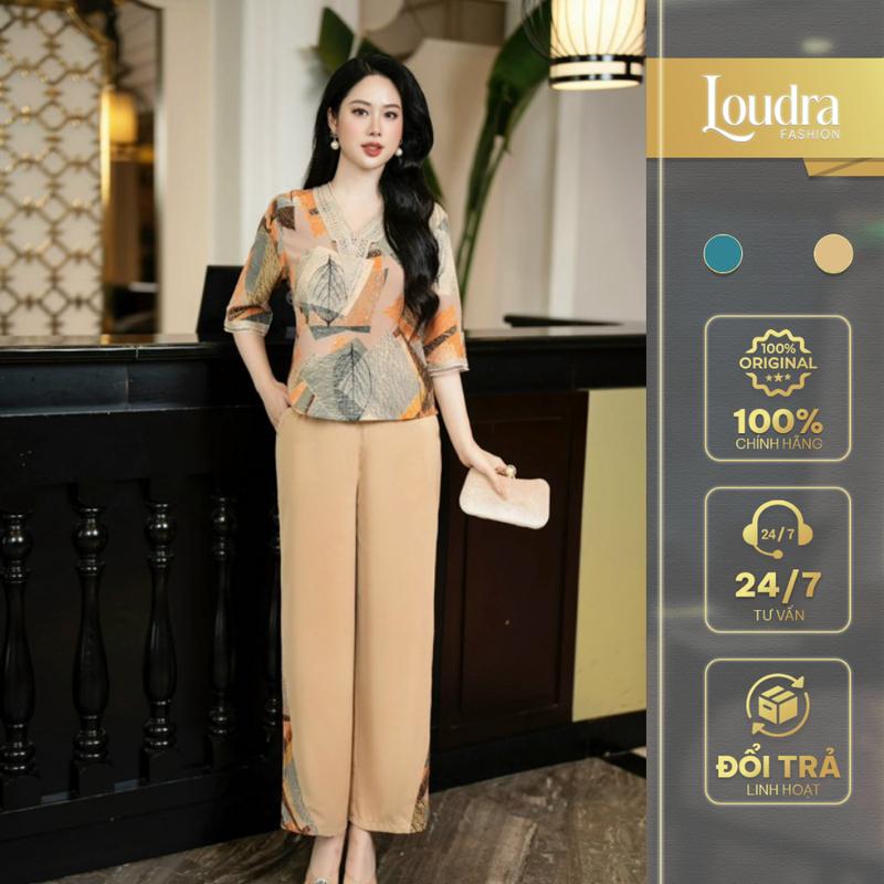 Đồ bộ mặc nhà B2 Loudra shop Đồ Bộ Trung Niên cho mẹ , Bộ Cổ ren Vải Luạ Nhập cao cấp Đồ bộ cho mẹ, mềm mịn thoáng mát, thấm hút mồ hôi Áo