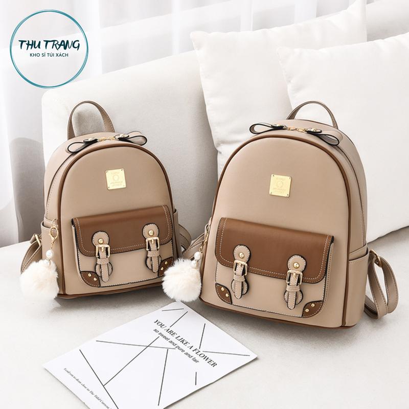 Balo Nữ Hai Dải Thời Trang Đeo Đi Học Đi Chơi Da Đeo Vai Da Đeo Vai Backpack balo ngược