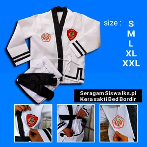seragam ikspi siswa latihan bahan gabardin bad bordir