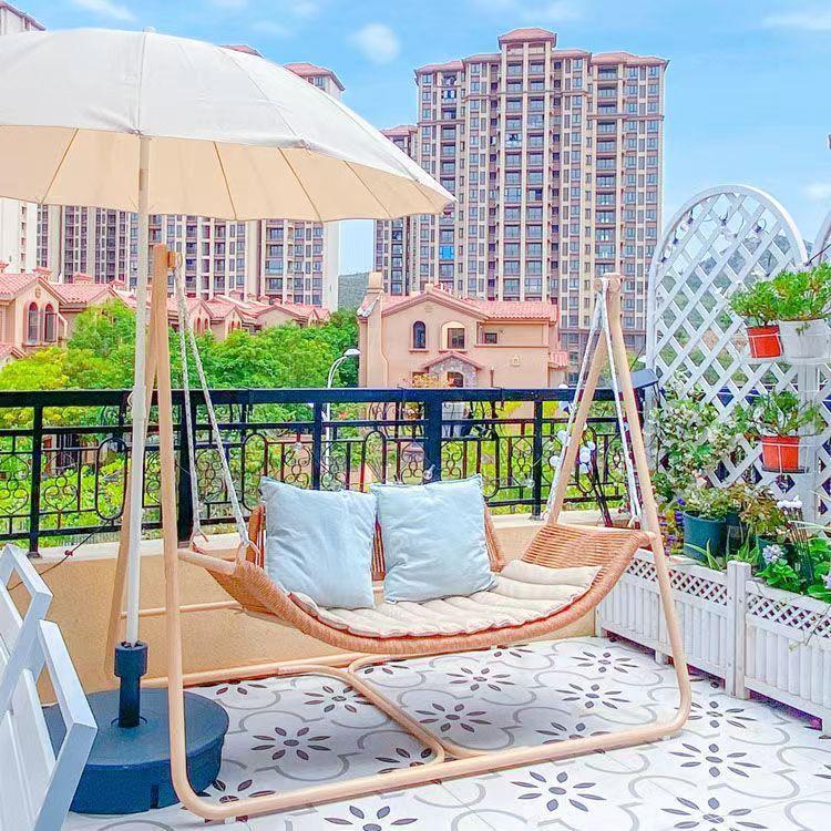 🔥Ghế xích đu ngoài trời ban công vườn nhà võngxích đu giải trí giường xích đu sân vườn ghế bập bênh3 5
