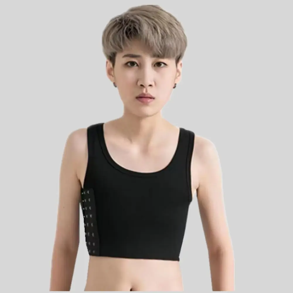 Dụng Cụ Đóng Ngực, Dành Cho Phụ Nữ, Áo Nịt Ngực Tomboy, Áo Vest Trans, Khóa Bên Hông, Dụng Cụ Đóng Ngực Ngắn, Băng Quấn Tomboy Ngực Transboy, Đồ Lót