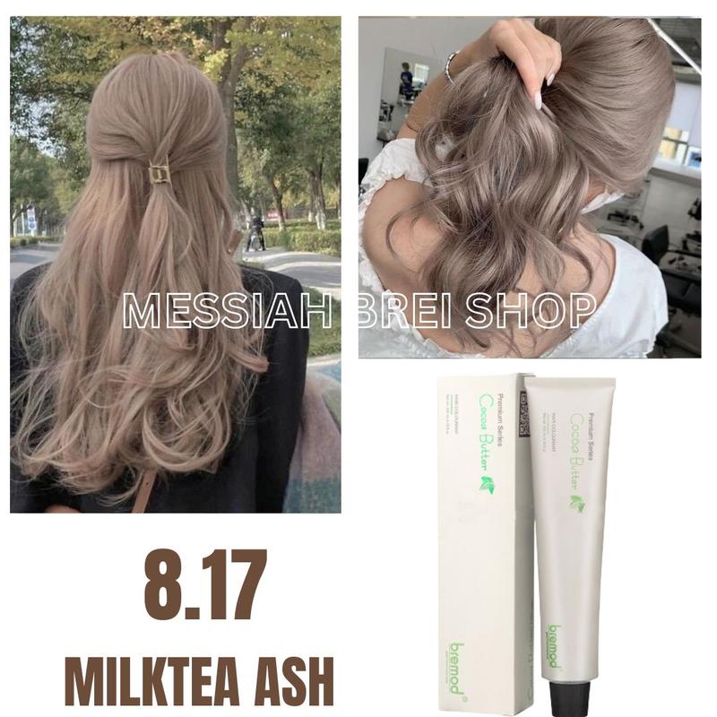 PREMIUM BREMOD 8.17 MILKTEA ASH HAIR COLOR SET WITH OXIDIZIN - TikTok ...