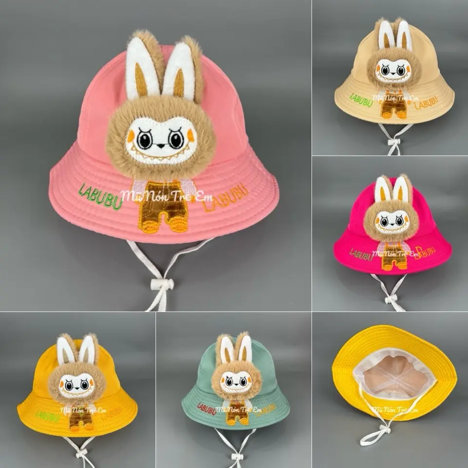 [ 4-8 TUỔI ] MŨ TAI BÈO LABUBU CUTE CHO TRẺ EM - NÓN VÀNH LABUBU CHO BÉ GÁI ĐI CHƠI, ĐI HỌC