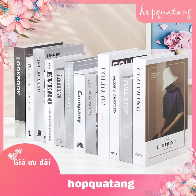 Sách Giả Mô Hình Sách Decor Đúc Sẵn Trang Trí Bàn Làm Việc Chụp Ảnh Sản Phẩm