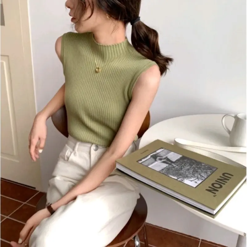 BEST SELLER - BAJU ATASAN RIB CLARESTA KNIT LEHER TINGGI UKURAN (S/L/XL) - BAJU RAJUT WANITA TANPA LENGAN - MANSET LEKBONG - INNER MANSET DALEMAN HIJAB - MANSET PREMIUM / MANSET TERMURAH 5