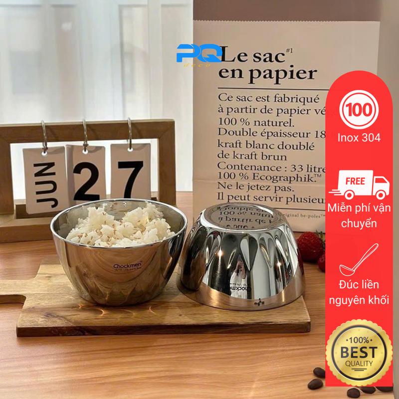  Bát 2 lớp inox 316 cách nhiệt chống bỏng hình hoa sen tô chockmen ăn cơm canh cho người lớn trẻ em 