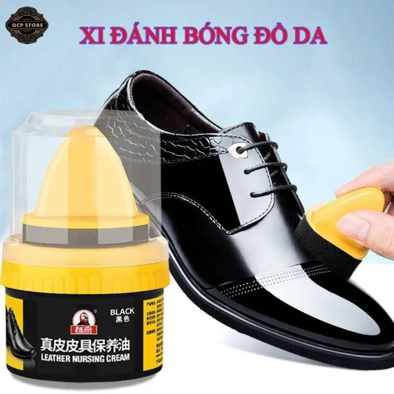 Xi Đánh Bóng Giày Da Làm Bóng Nhanh Đồ Da, Xi Kem Dưỡng Da Có Đầu Mút Hỗ Trợ 8