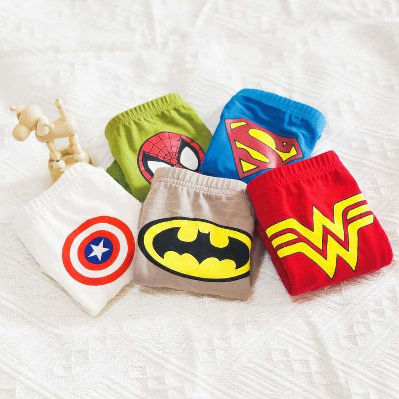 Đồ Lót Bé Trai, Chất Liệu Cotton Nguyên Chất, Quần Lót Boxer, Phù Hợp Cho Bé Từ 5 Đến 12 Tuổi, Đồ Mặc Nhà Mùa Hè, Thiết Kế Người Nhện, Loại A 7