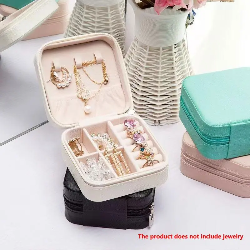 Portable Jewelry Storage Box, 1 Count Multi-grid Jewelry Organizer, Jewelry Storage Box for Home & Travel, Gifts for Women