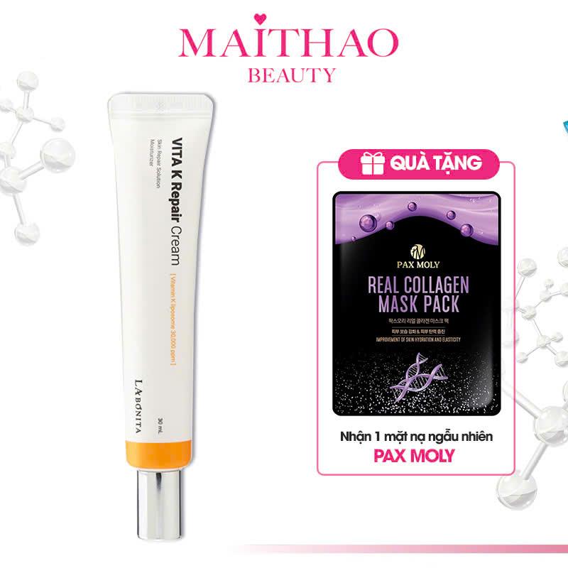 LaBonita Kem Dưỡng Ẩm Phục_Hồi Da Vita K Repair Cream 30ml TẶNG mặt nạ Pax Moly 