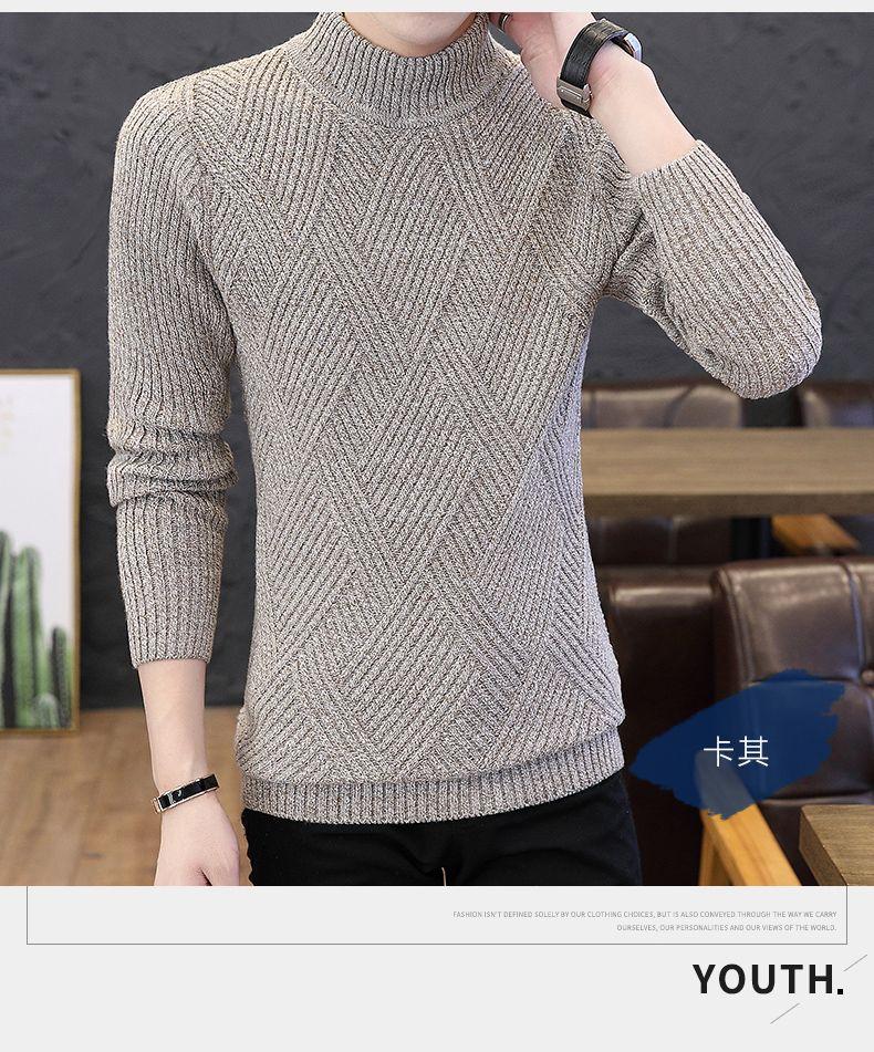Product Introduction of Áo Len Cổ Lửng Dành Cho Nam Giới, Phong Cách Hàn Quốc, Hợp Xu hướng, Mỏng Vừa Vặn, Dày Dặn, Thích Hợp Cho Giới Trẻ 17