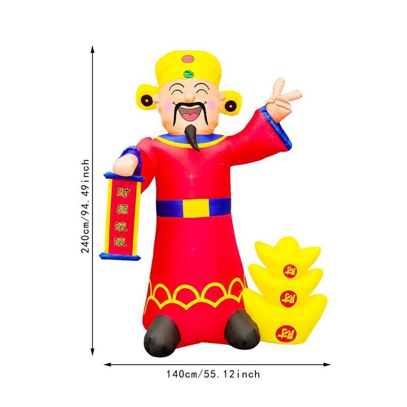 Product Introduction of 240cm Tall Chinese New Year Inflatable Toy US Plug for Porch Garden Holiday 0