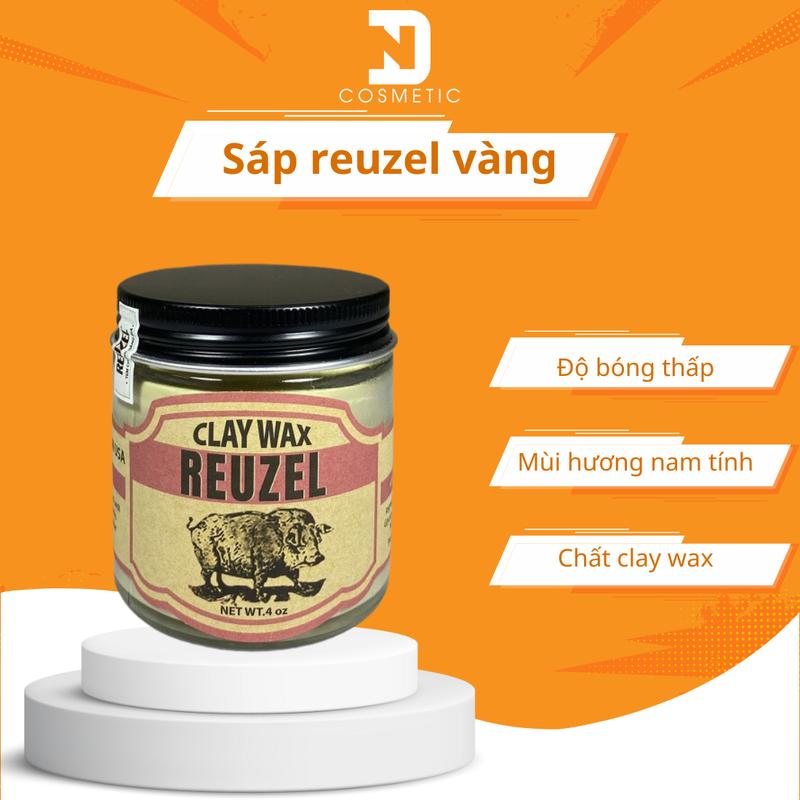 Product Introduction of Combo 3 sáp thủy tinh CLAY WAX_REUZEL vàng_REUZEL xanh dương chất pomade, clay cao cấp tạo kiểu tóc 3
