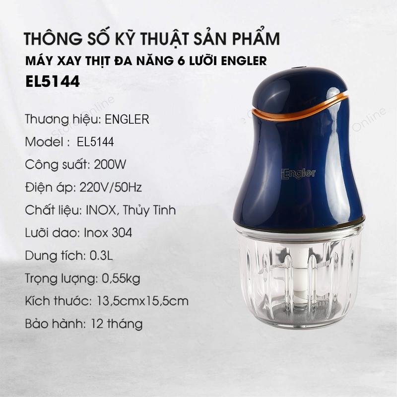 Máy Xay Ăn Dặm Mini Engler EL5144 Cối Thủy Tinh, Máy Xay Thực Phẩm Cho Bé, An Toàn, Tiện Dụng 7