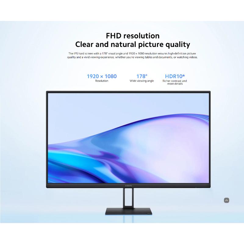 Product Introduction of Màn hình máy tính 24 inch Xiaomi A24i  | 1920x1080 Full HD IPS 100Hz | Hàng Chính hãng |   BH 36 Tháng , Thân máy mỏng 7.5mm, độ phân giải 1080p 2