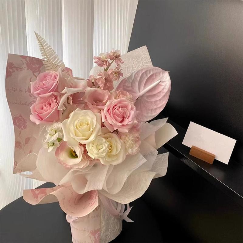 Product Introduction of 10pcs Creative Floral Pattern Rose Flower Packaging Paper Antique Romantic Bouquet Wrapping Paper Kraft Paper Waterproof Gift Packaging Paper Wedding Birthday Party 11