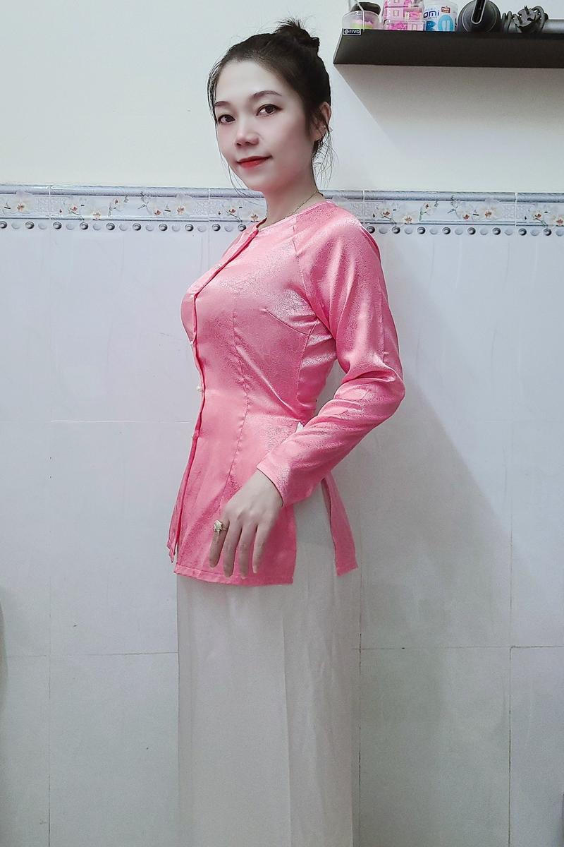 Product Introduction of Áo bà ba(không kèm quần) gấm hoa hồng nữ - Chất liệu cao cấp, tôn dáng và tôn da - Kem, Voi Women Nhung Top đồ lam [G10] 11