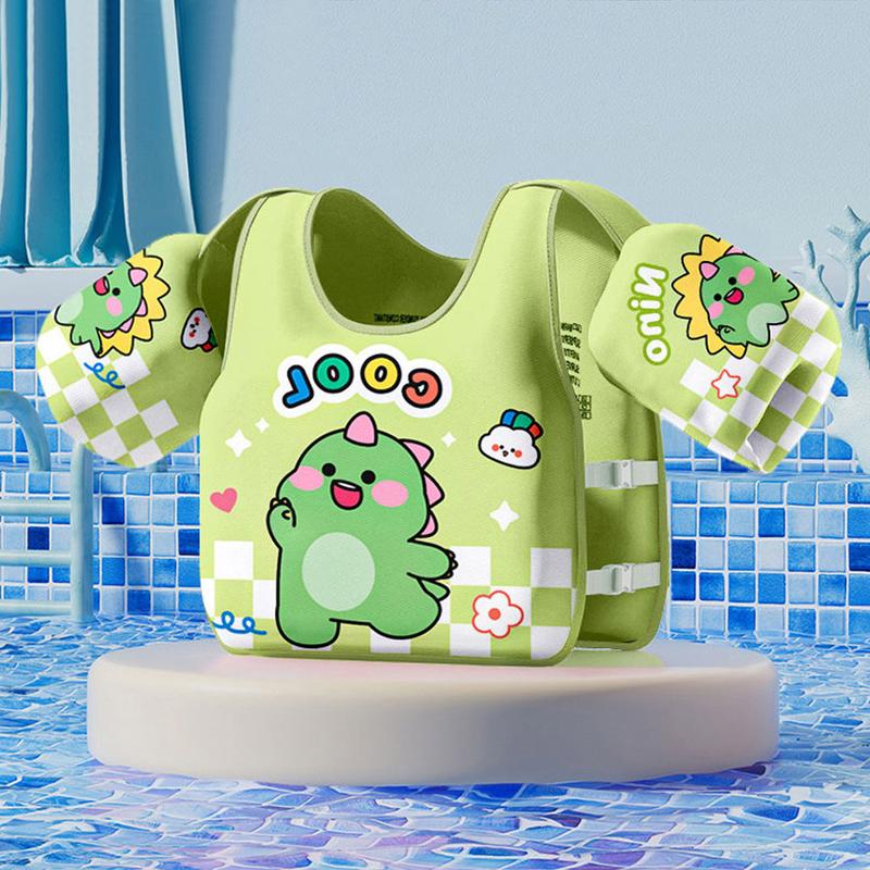 Product Introduction of Creative Float Summer Kids Swim Vest Airless Water Play Child Buoyancy Vest Cartoon Adjustable Swim Arm Ring Baby 30