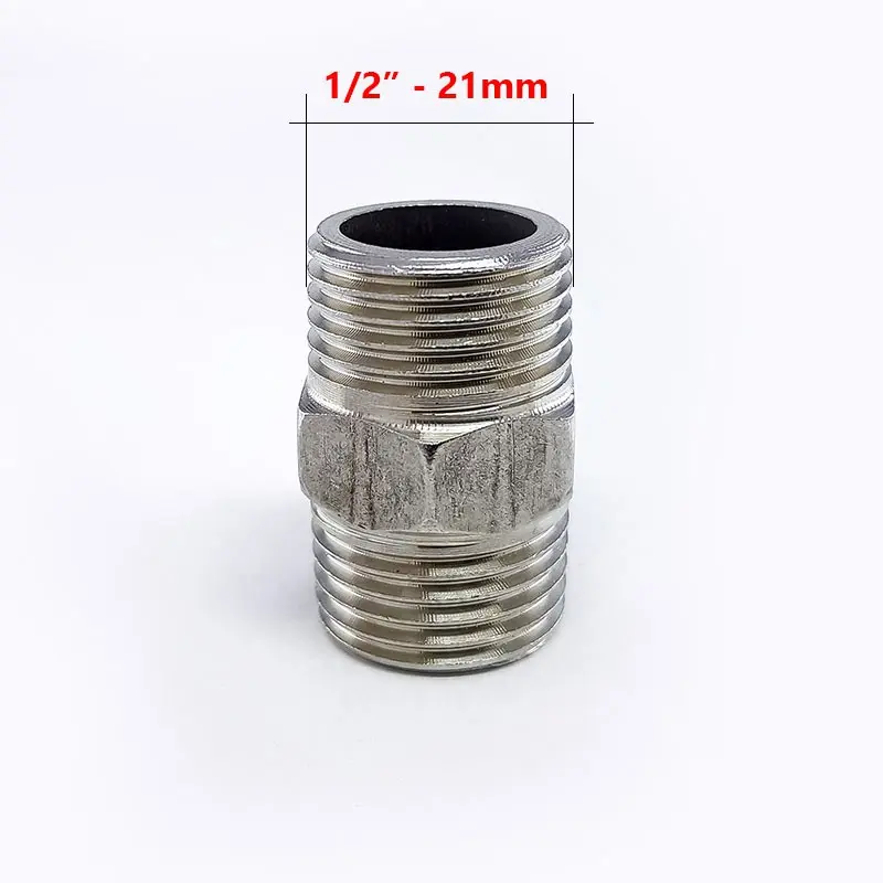 Nối 2 đầu ren ngoài inox ( Kép nối inox )