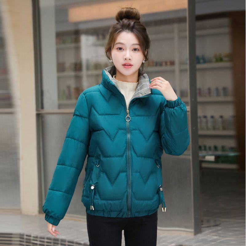 Product Introduction of Cotton-padded Jacket Short Women's New Winter Large Size Fashion Stand-up Collar Warm Loose Jackets 12