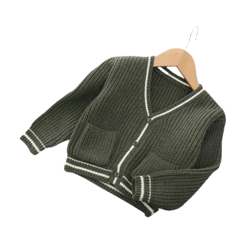 TETSU STORE  Sweater Cardigan Rajut Nakara Garis Tangan Anak / Sweater Rajut Anak Lucu Usia 2-12tahun 2