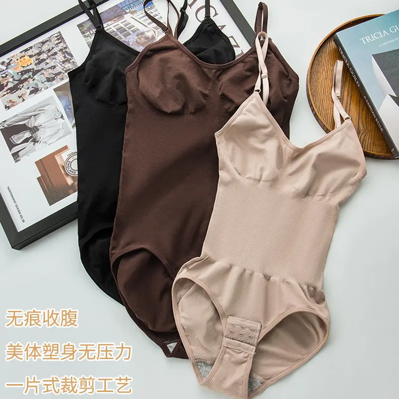 Skims European and American Seamless One-Piece Corset Seamless Camisole Powerful Waist Shaping Corset Backless Triangle One-Piece