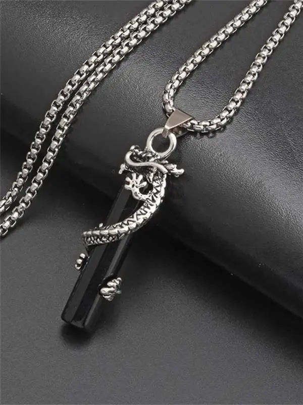 Vintage Dragon Artificial Crystal Pendant Necklace for Women for Gift, Random Pattern Clavicle Chain Necklace, Trendy Accessories for Party and Daily Life, Valentine's Day, Gift 2