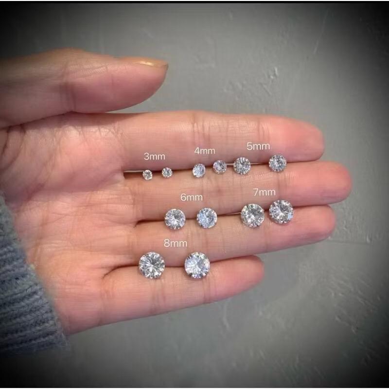 ￼Bông tai nụ đính đá lấp lánh siêu thanh lịch cho nam nữ 1