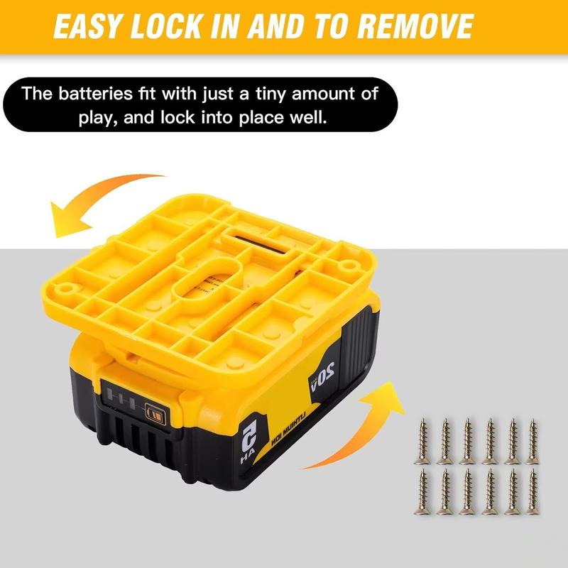 Product Introduction of Battery Holder Mount with Screws, Battery Holder, Power Tool Accessories for Dewalt 18V 20V 60V Battery, DCB200 DCB203 DCB205 DCB206 Batteries 5
