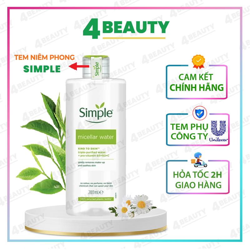 Nước Tẩy Trang Simple Kind To Skin Micellar Cleansing Water 0