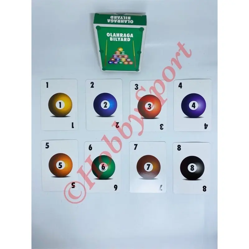 Kartu Billiard Boldam Biliar Bilyard Mainan Snooker Plastik Poker Pool 2