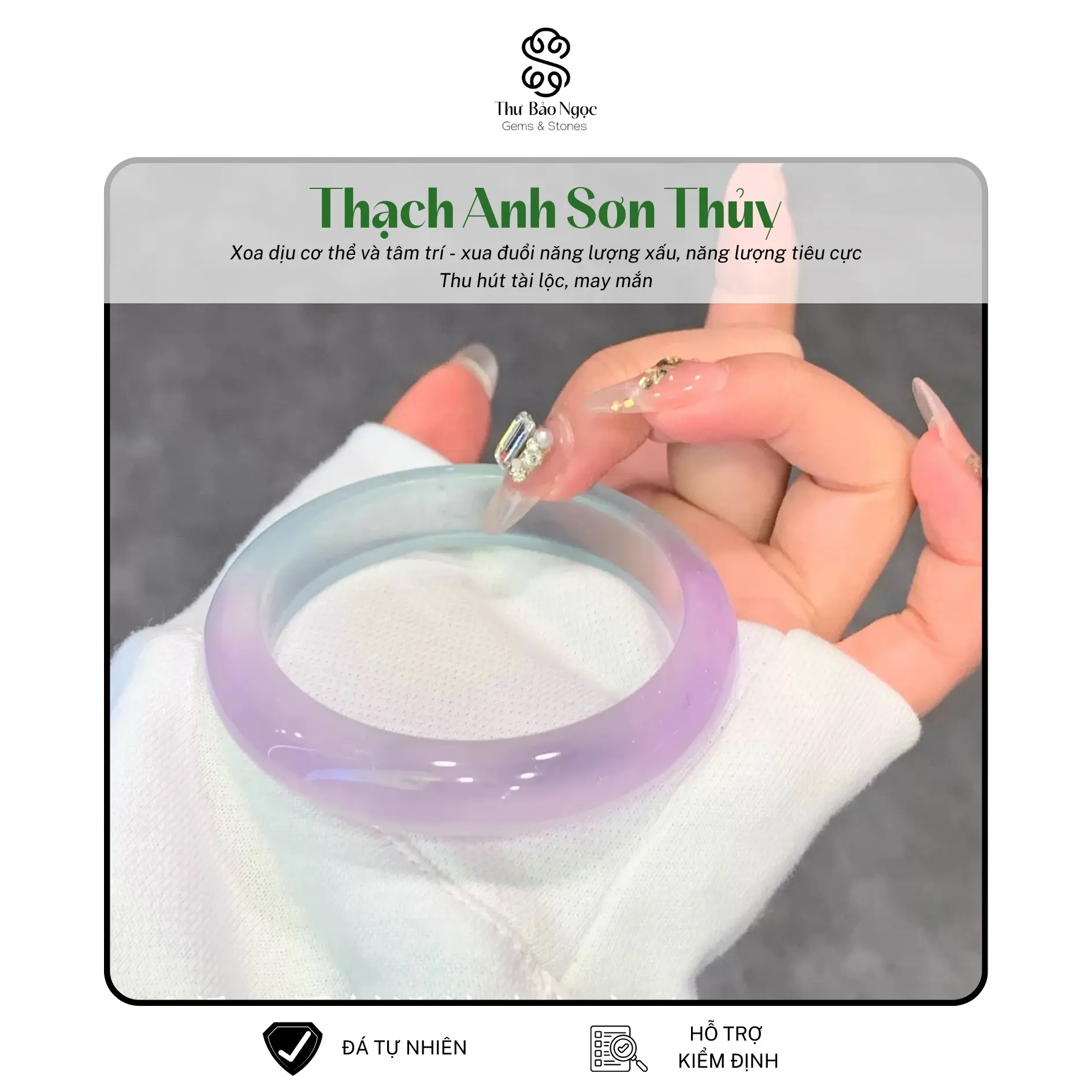 Vòng Tay Thạch Anh Sơn Thuỷ Tự Nhiên Cao Cấp - THƯ BẢO NGỌC