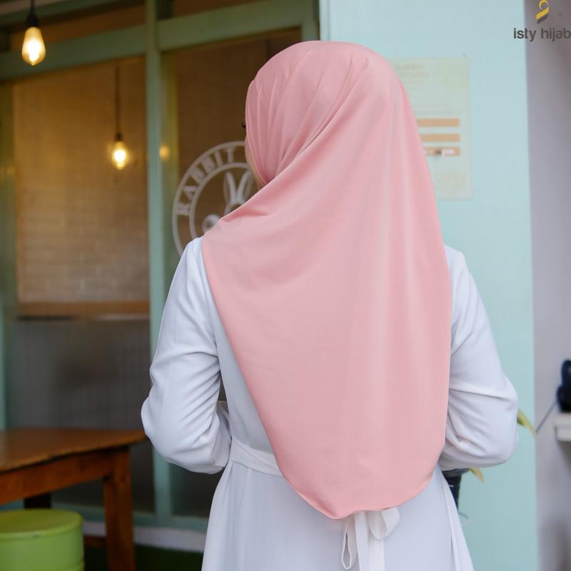 HIJAB SEGITIGA INSTAN JERSEY premium produk lokal umkm Kerudung Muslim Hitam 7