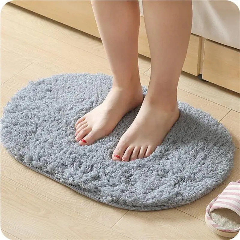 Anti-Skid Fluffy Shaggy Area Rug Home Bedroom Bathroom Floor Door Mat