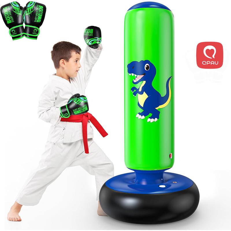 Children's Day QPAU Inflatable Punching Bag, 48 Inch Stable Inflatable ...